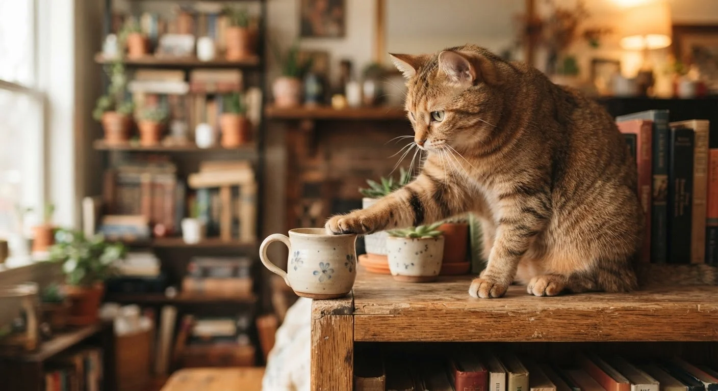 Why Your Cat Knocks Things Off Tables (And What It Actually Means)